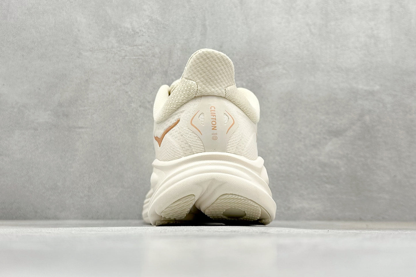 HOKA Clifton 10 Cream Peach Cushioned Road Running Sneakers