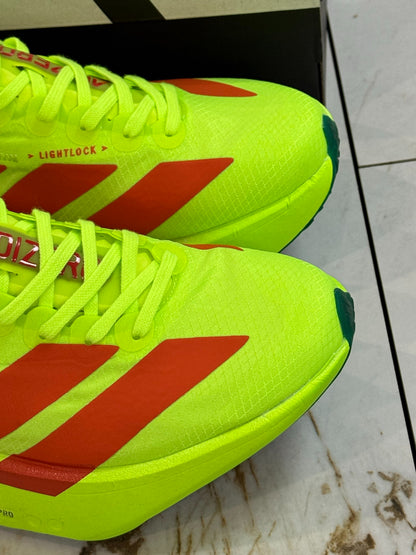 adidas Adizero Adios Pro 4 Running Shoes - Lucid Lemon / Spark Orange / Blue Fusion