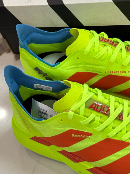 adidas Adizero Adios Pro 4 Running Shoes - Lucid Lemon / Spark Orange / Blue Fusion