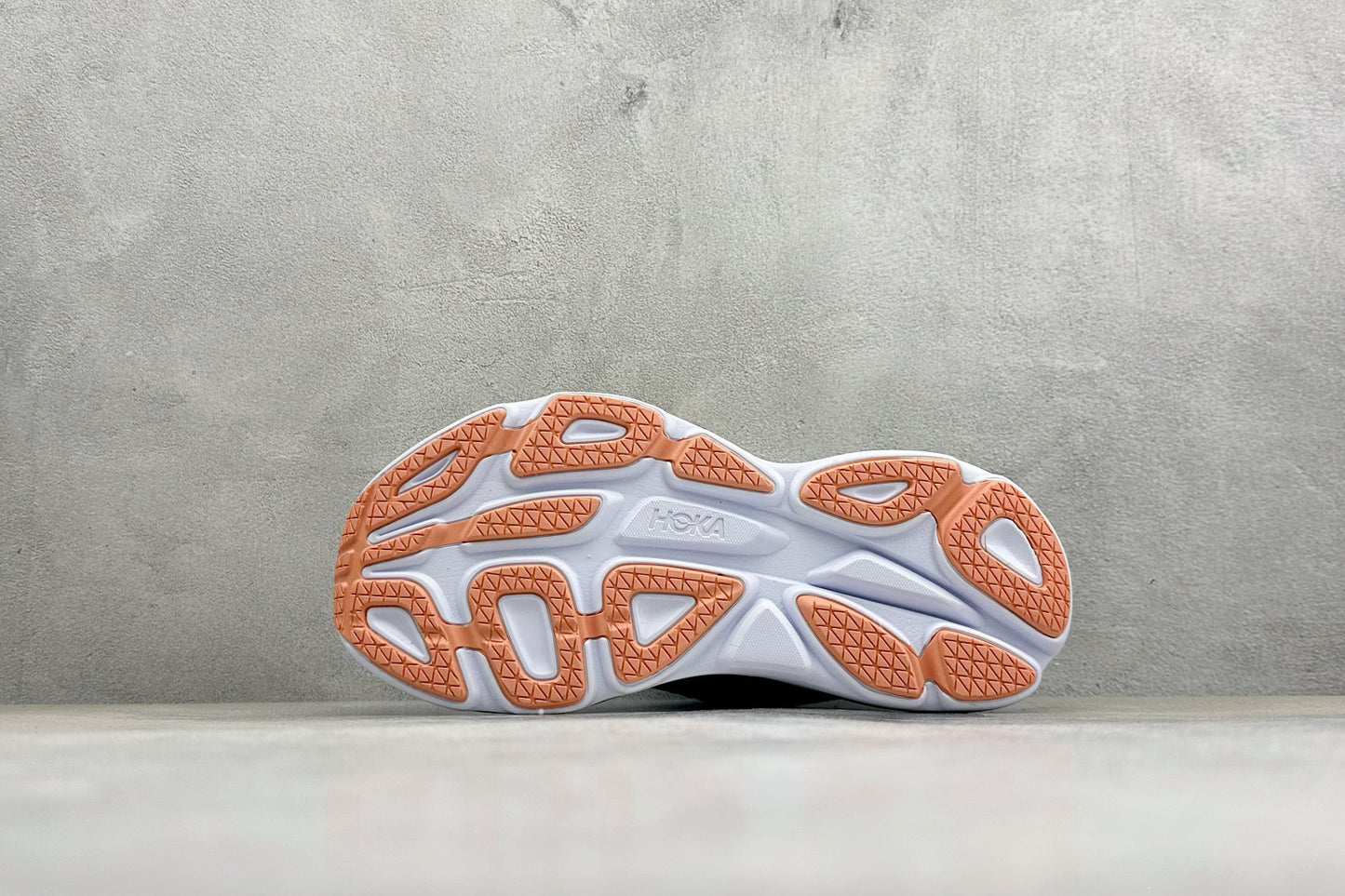 HOKA Bondi 8 Sky Blue Yellow Orange Logo Running Sneaker