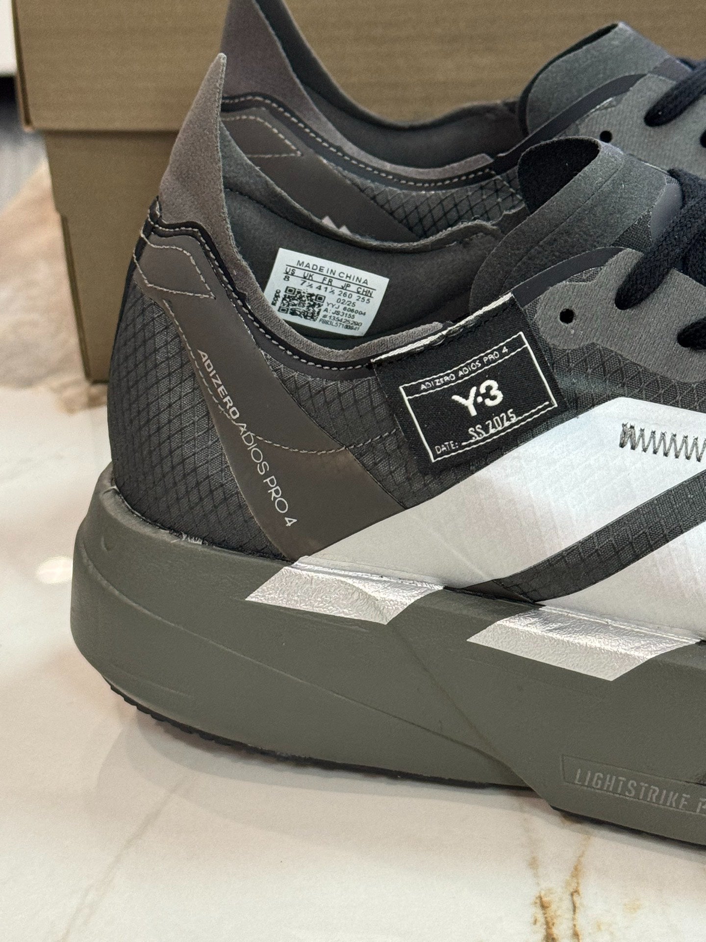 adidas Y-3 Adios Pro 4 Running Shoes - Core Black / Solid Grey