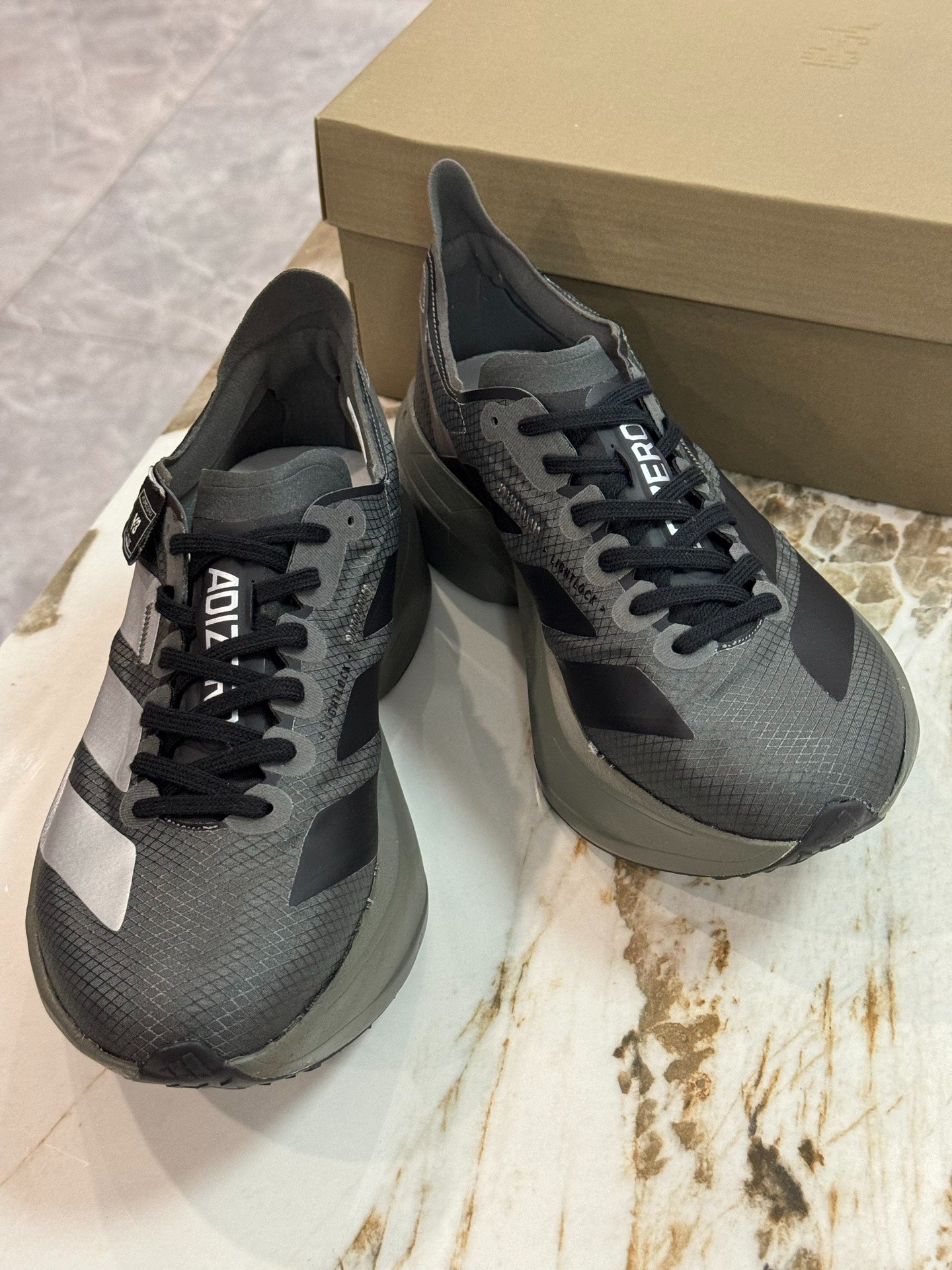 adidas Y-3 Adios Pro 4 Running Shoes - Core Black / Solid Grey