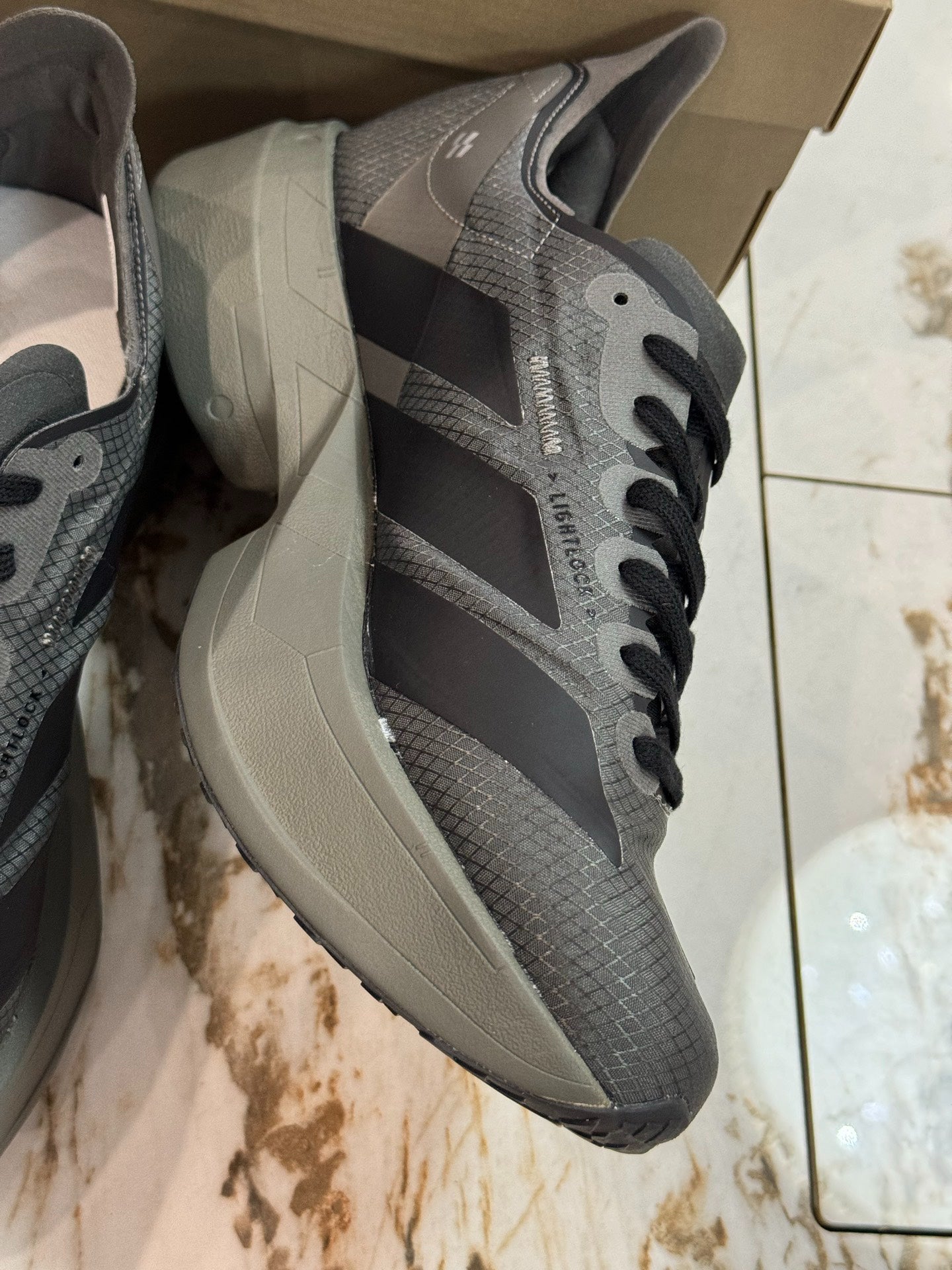 adidas Y-3 Adios Pro 4 Running Shoes - Core Black / Solid Grey