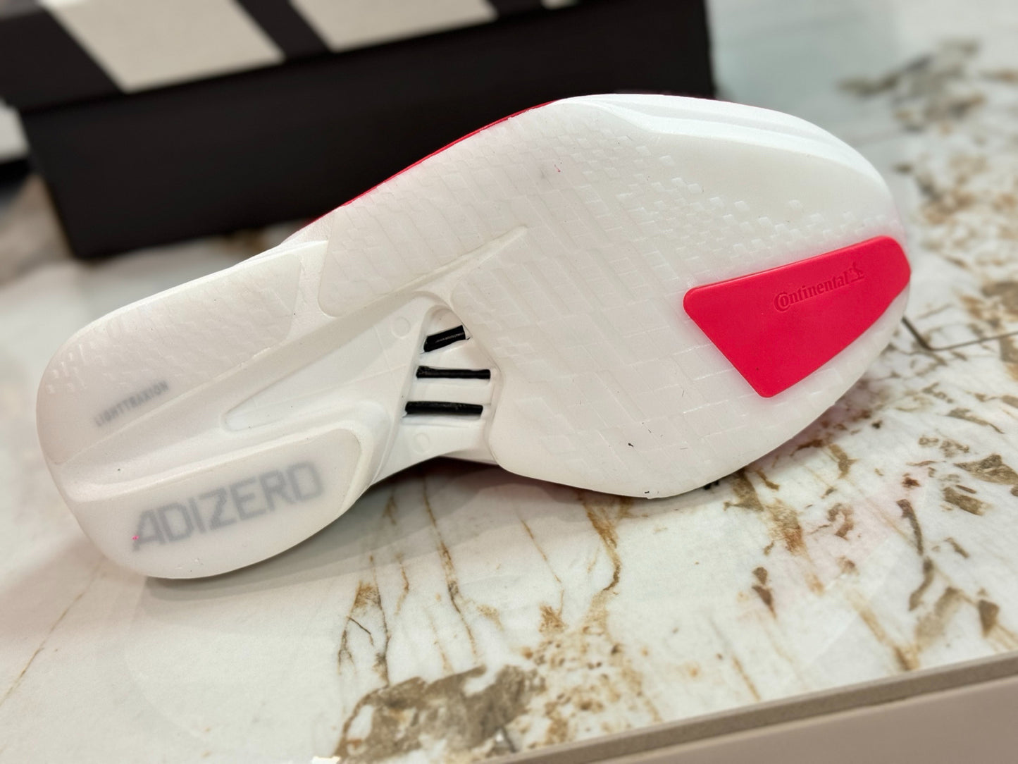adidas Adizero Adios Pro 4 Running Shoes - Lucid Pink / Lucid Orange / Iron Metallic