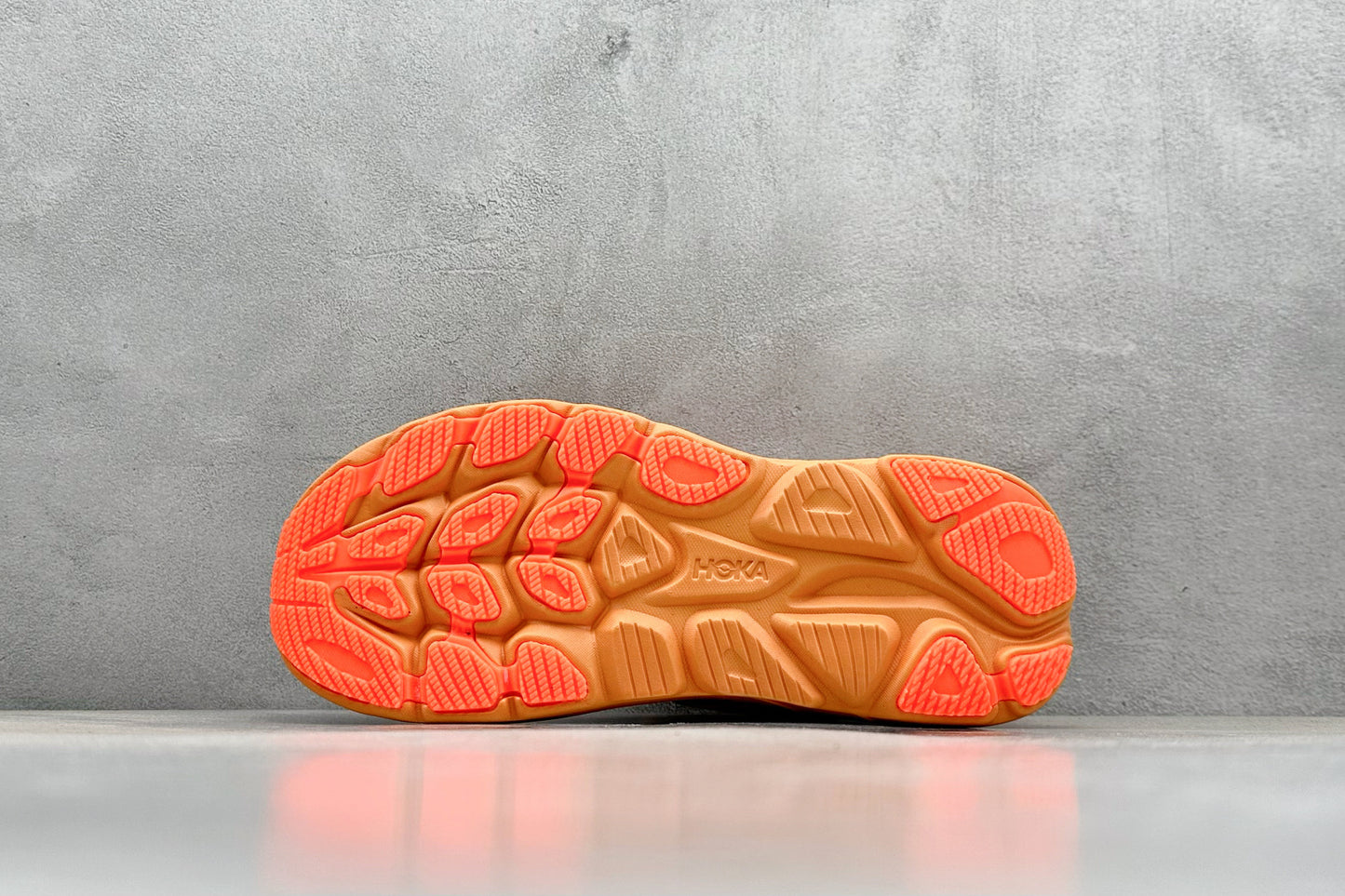 HOKA Clifton 10 Wine Red/Orange Cushioned Athletic Running Trainers