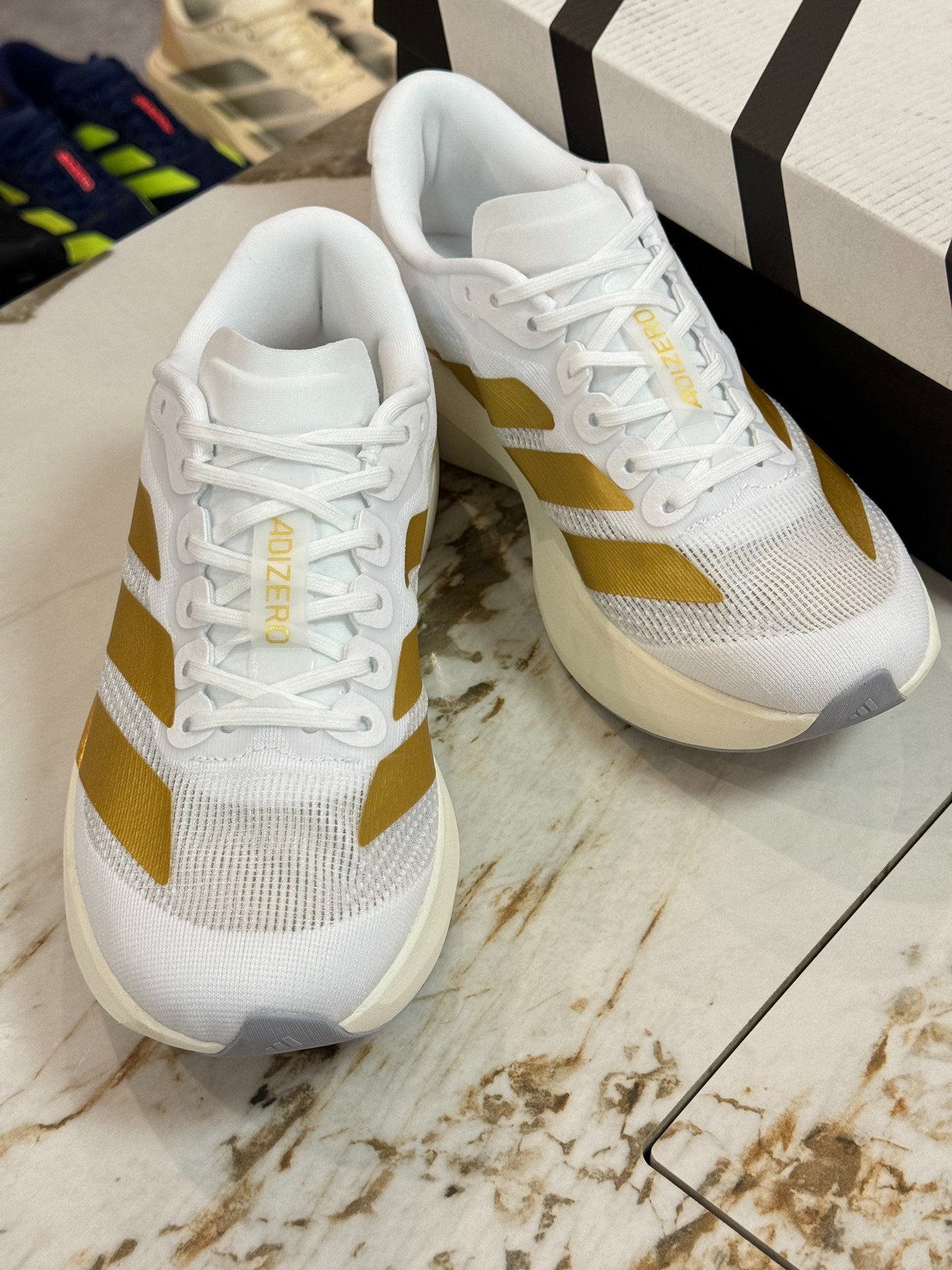 adidas Adizero Evo SL Woven "White Matte Gold"