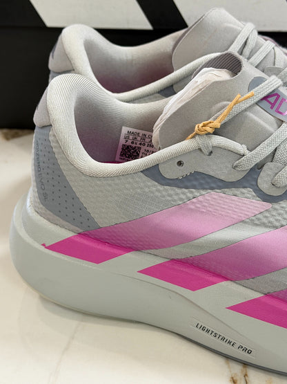 adidas Adizero Evo SL Running Shoes - Grey Two / Lucid Fuchsia