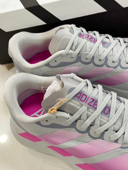 adidas Adizero Evo SL Running Shoes - Grey Two / Lucid Fuchsia