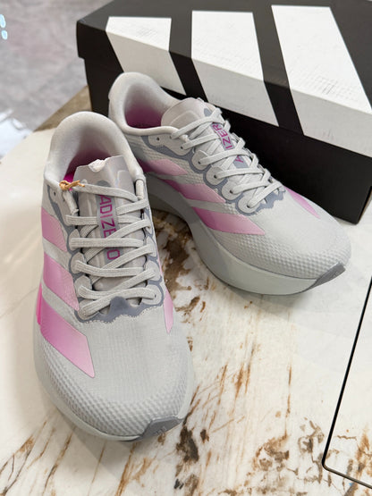 adidas Adizero Evo SL Running Shoes - Grey Two / Lucid Fuchsia