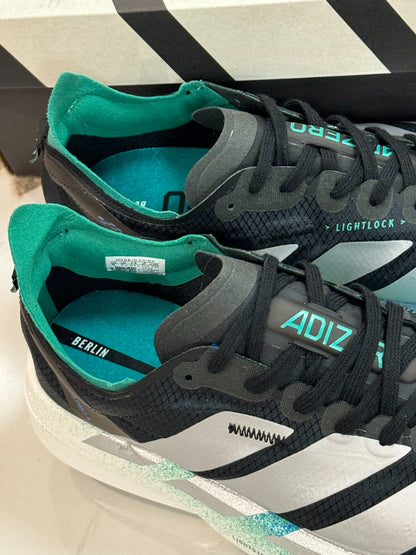 adidas Adizero Adios Pro 4 Running Shoes - Core Black / Matte Silver / Glory Green
