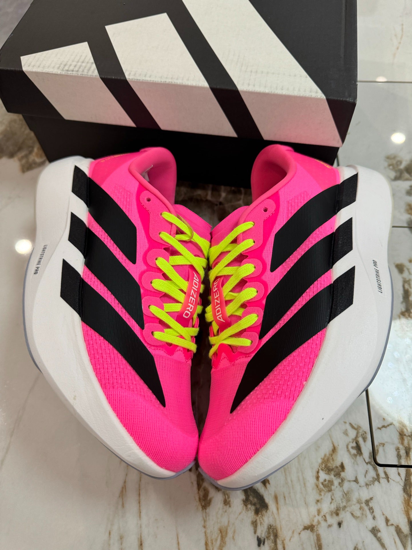 adidas Unisex Adizero Evo SL Running Shoes Lucid Pink