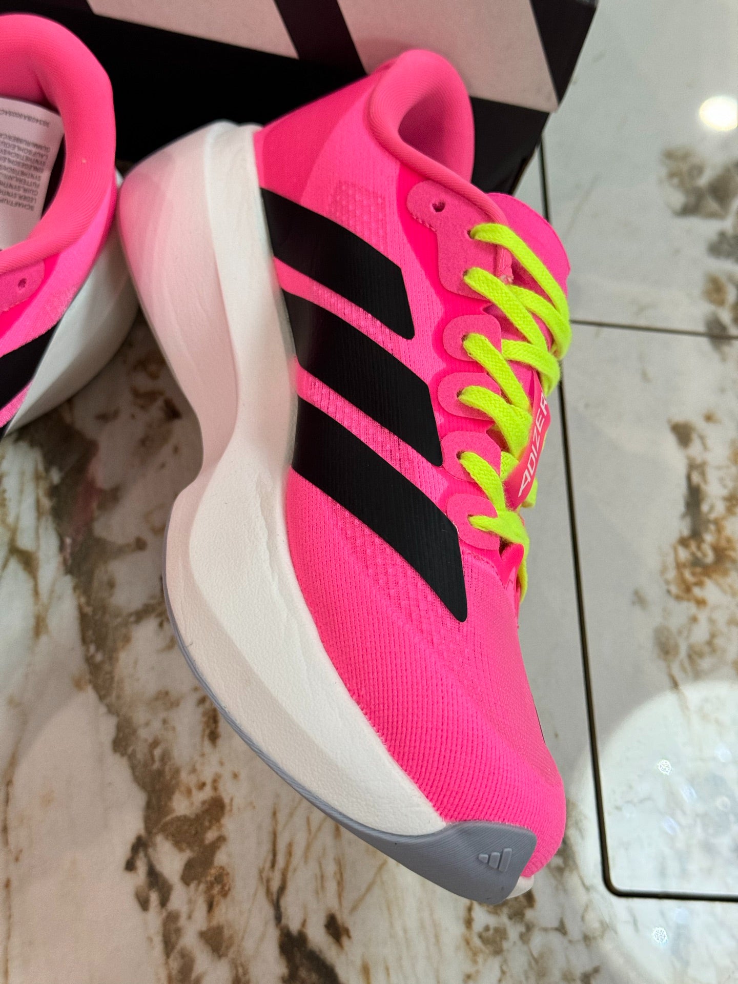 adidas Unisex Adizero Evo SL Running Shoes Lucid Pink