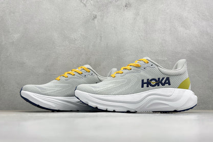 HOKA Arahi 8 Grey Mustard Stability Road Running Shoes