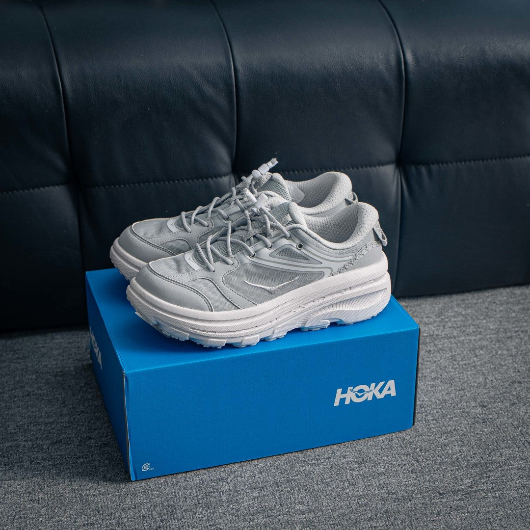 HOKA Bondi 8 "Light Grey" Lifestyle Sneakers