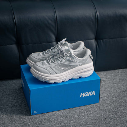 HOKA Bondi 8 "Light Grey" Lifestyle Sneakers