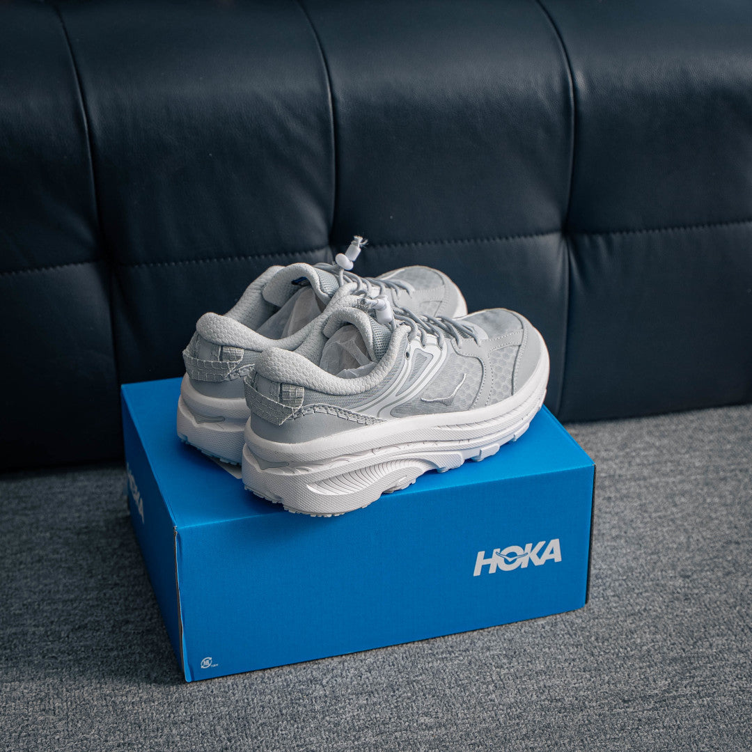 HOKA Bondi 8 "Light Grey" Lifestyle Sneakers