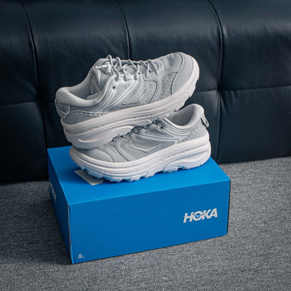 HOKA Bondi 8 "Light Grey" Lifestyle Sneakers