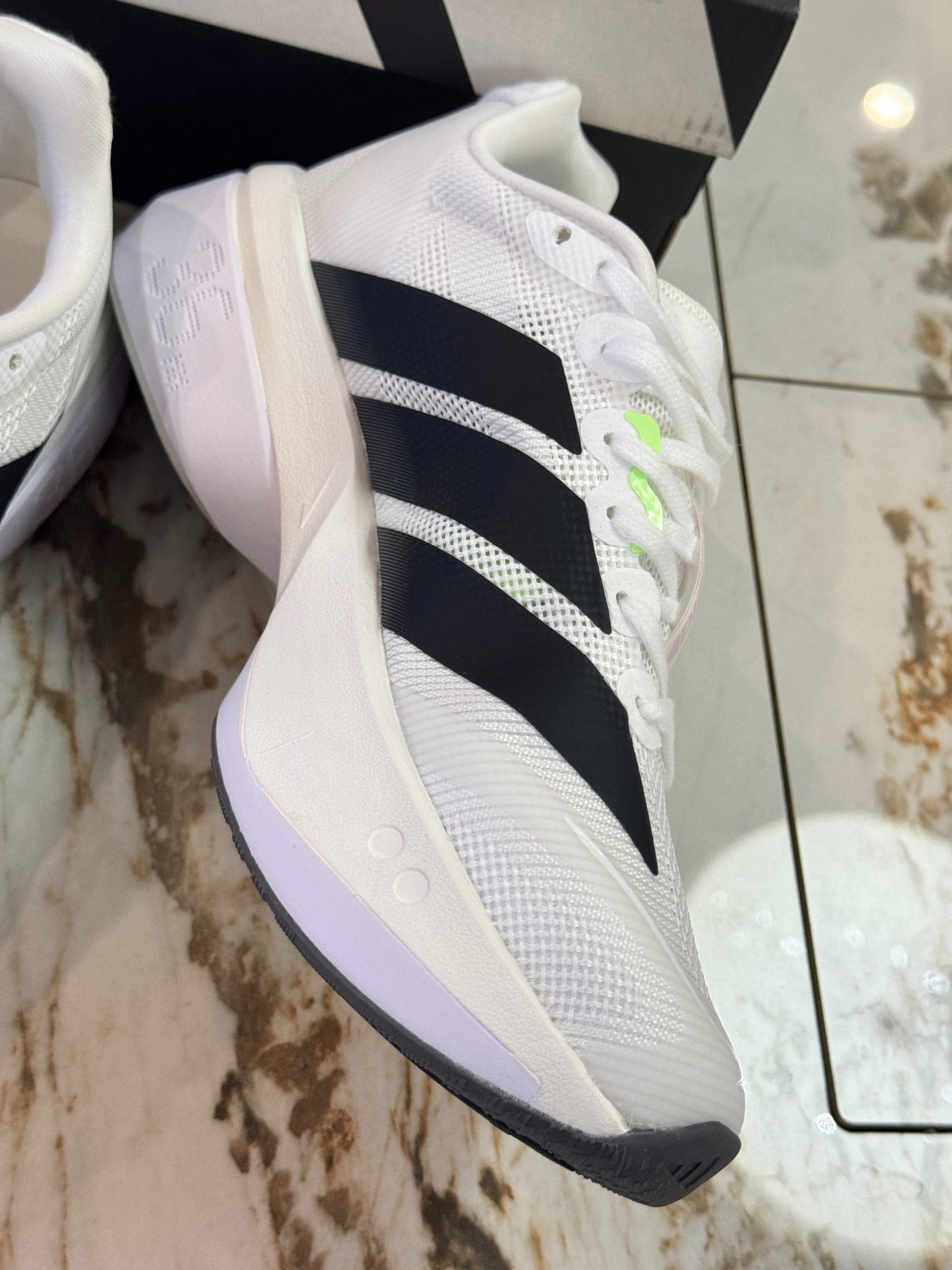 adidas Adizero Boston 13 "Cloud White / Spark Lime"
