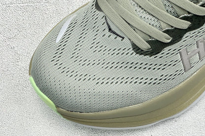 HOKA Bondi 8 Olive Green Lime Accent Running Shoes