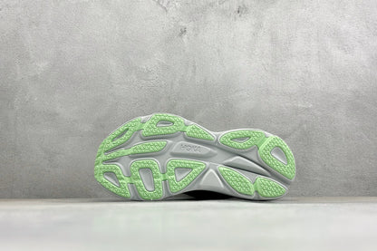 HOKA Bondi 8 Olive Green Lime Accent Running Shoes