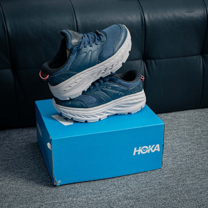 HOKA "Navy/White" Low-Top Mesh Lifestyle Sneakers