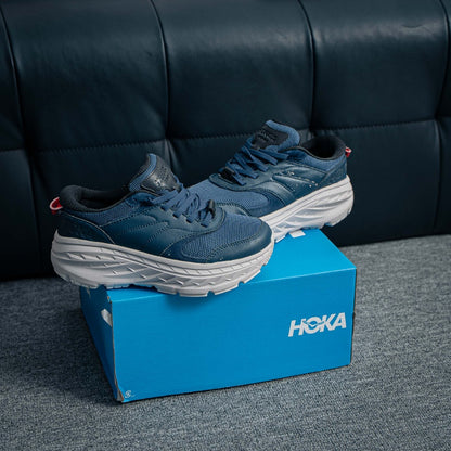HOKA "Navy/White" Low-Top Mesh Lifestyle Sneakers