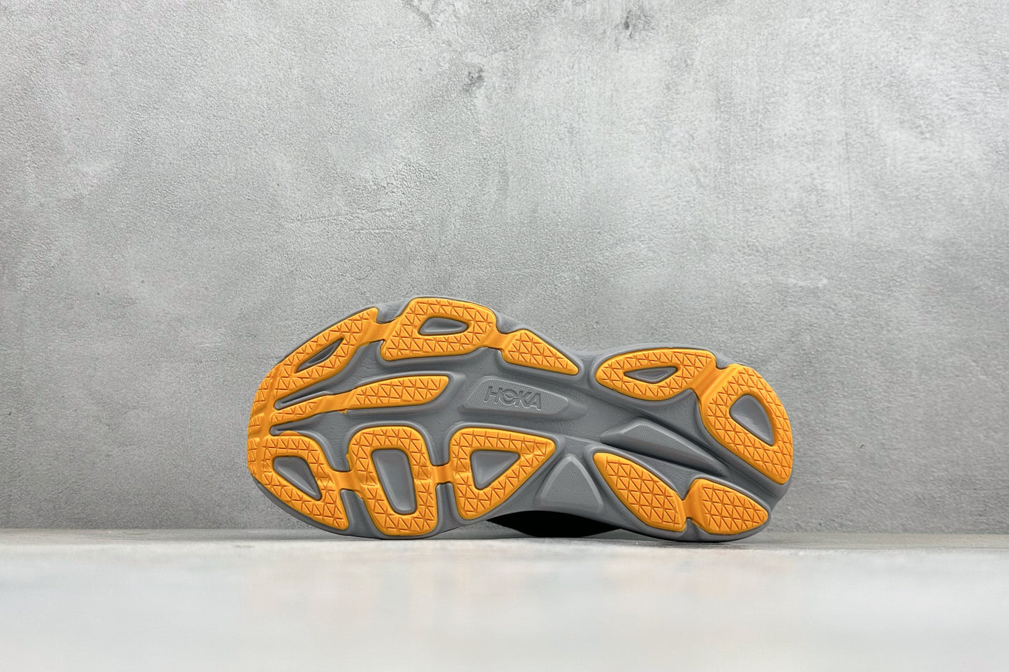 HOKA Bondi 8 Charcoal Red Orange Running Sneaker