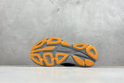 HOKA Bondi 8 Charcoal Red Orange Running Sneaker
