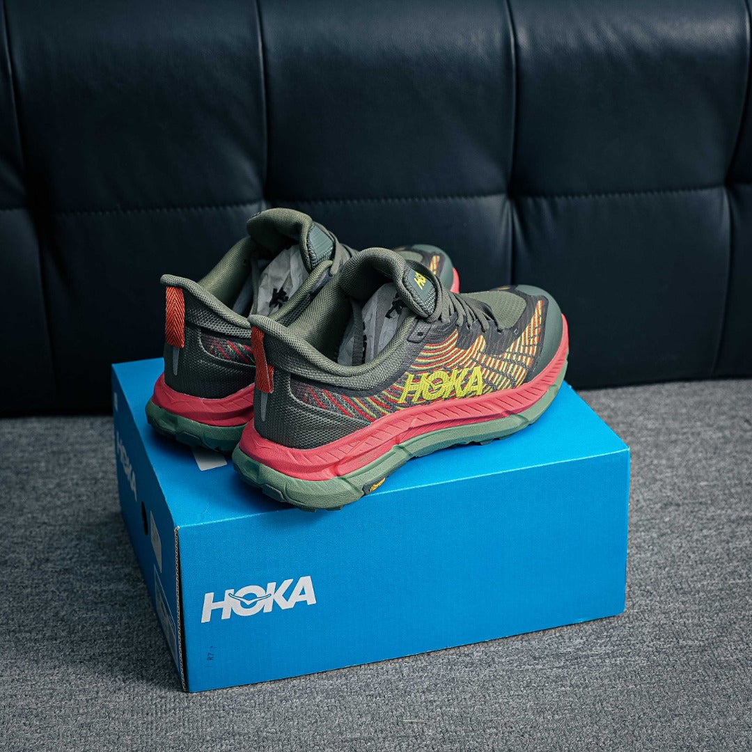 HOKA Mafate Speed 4 "Olive Green/Red" Trail Running Sneakers