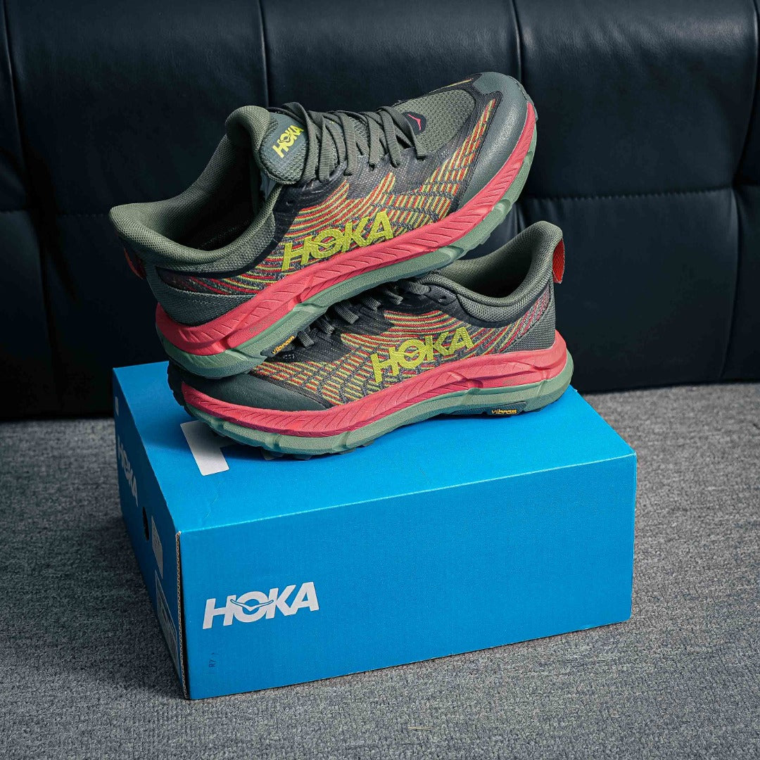 HOKA Mafate Speed 4 "Olive Green/Red" Trail Running Sneakers