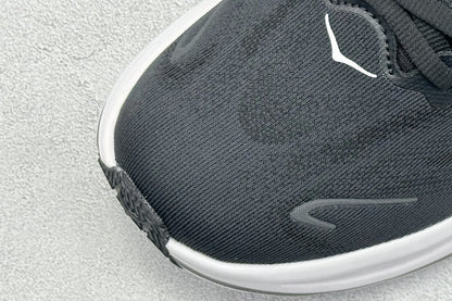 HOKA Clifton 10 Black White Cushioned Road Running Sneakers