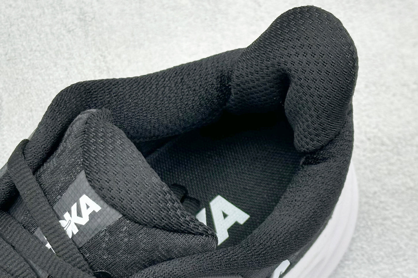 HOKA Clifton 10 Black White Cushioned Road Running Sneakers