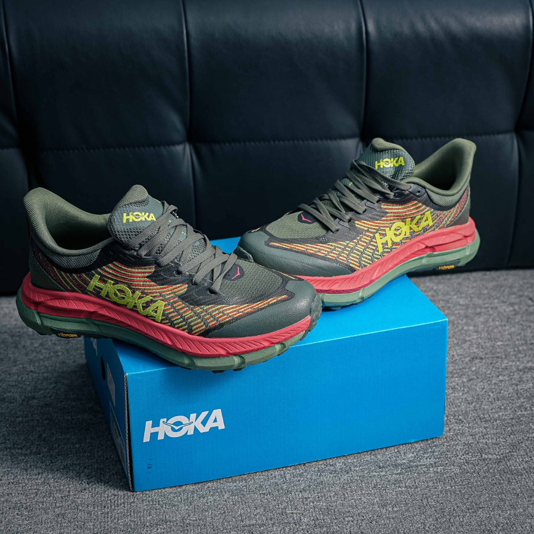 HOKA Mafate Speed 4 "Olive Green/Red" Trail Running Sneakers