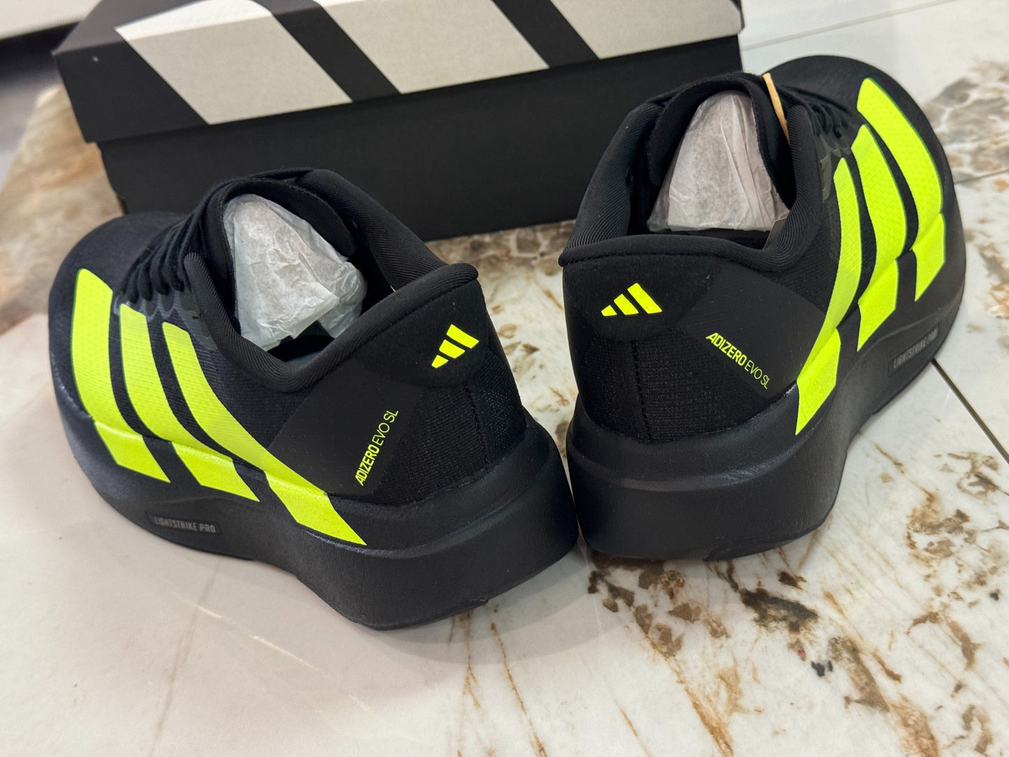 adidas Adizero Evo SL "Core Black / Lucid Lemon"