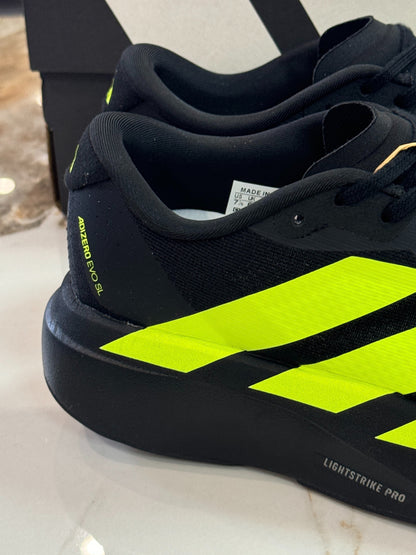 adidas Adizero Evo SL "Core Black / Lucid Lemon"