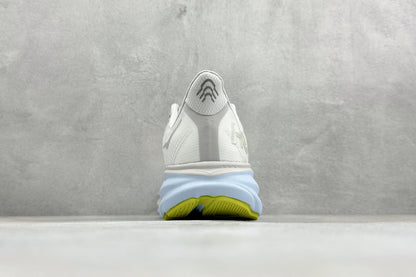 HOKA Clifton 9 White/Pale Blue Daily Road Running Shoe