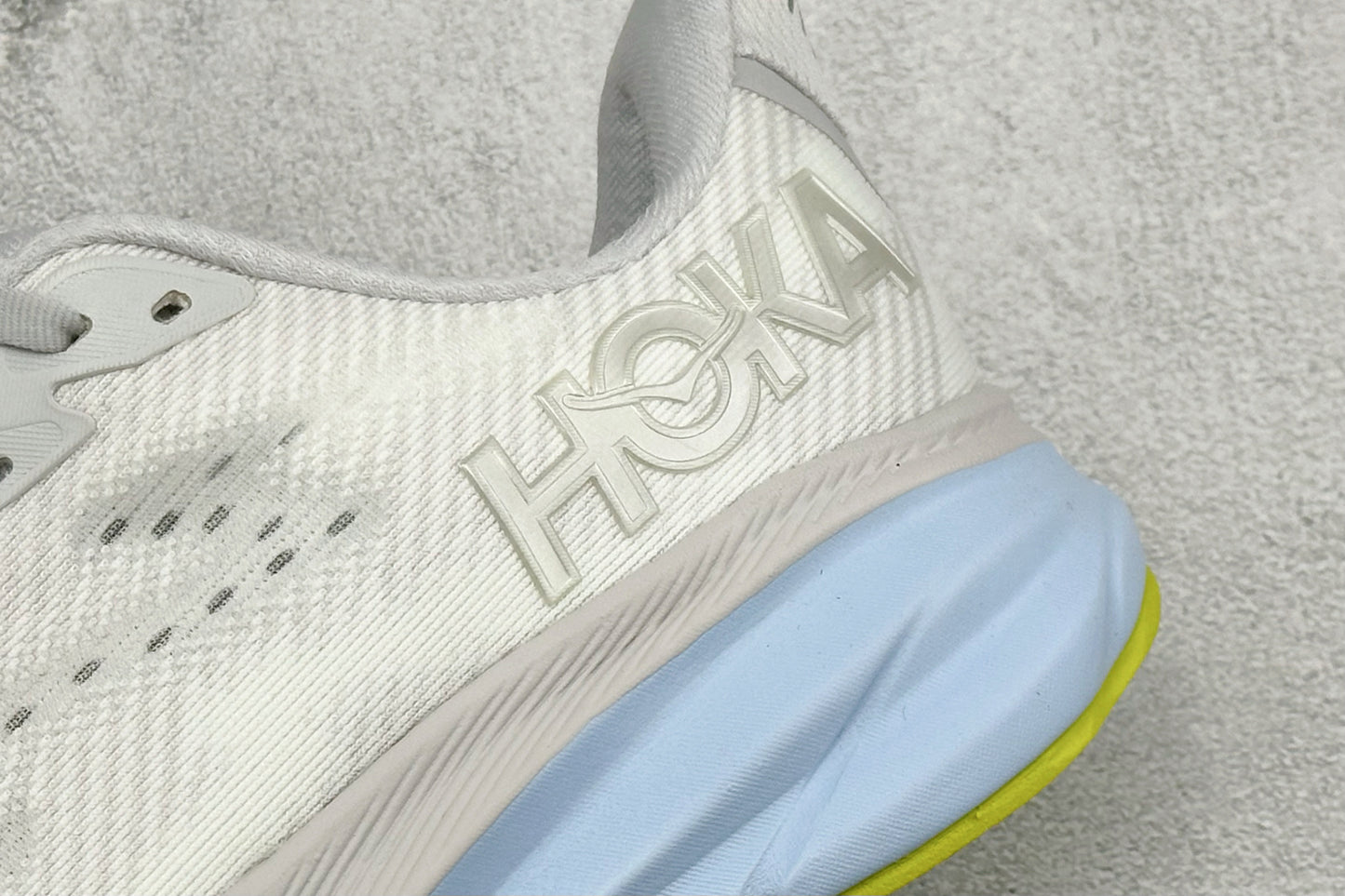 HOKA Clifton 9 White/Pale Blue Daily Road Running Shoe