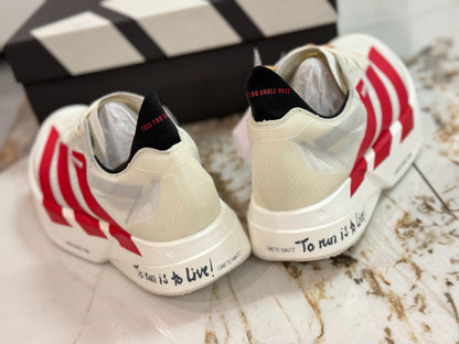 adidas Adizero Adios Pro 4 Running Shoes - Off White / Better Scarlet / Core Black
