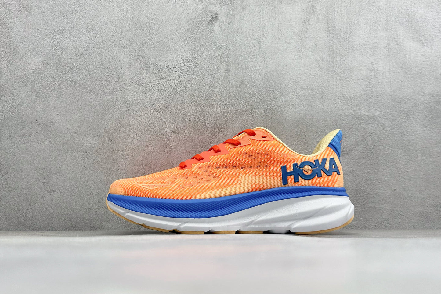 HOKA Clifton 9 Orange & Blue Gradient Daily Running Trainers