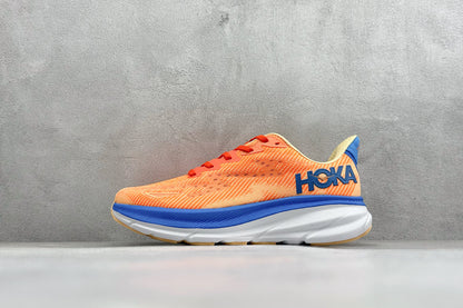 HOKA Clifton 9 Orange & Blue Gradient Daily Running Trainers