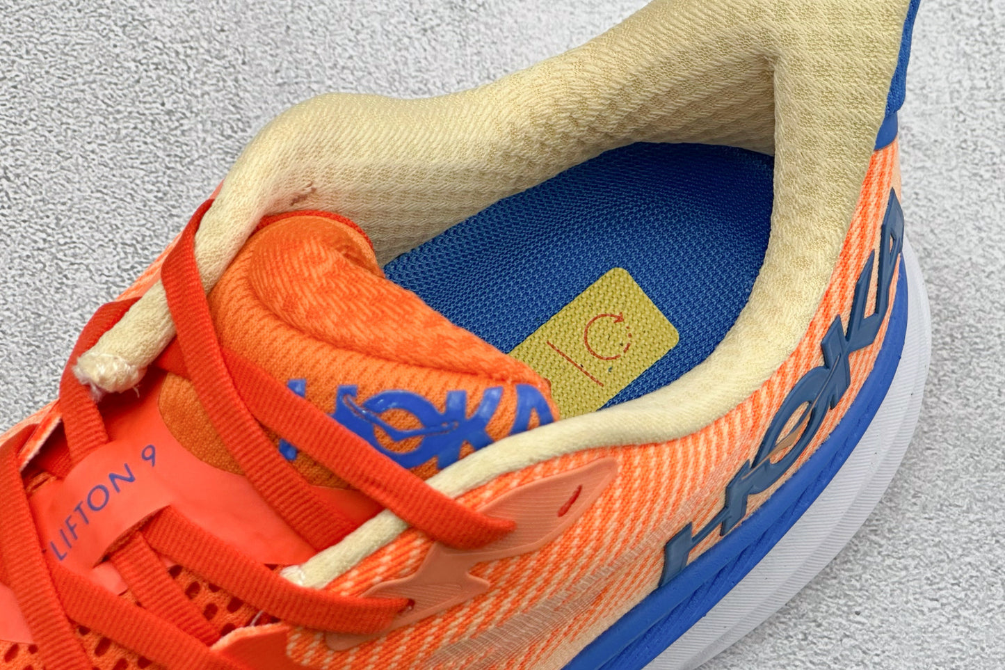 HOKA Clifton 9 Orange & Blue Gradient Daily Running Trainers