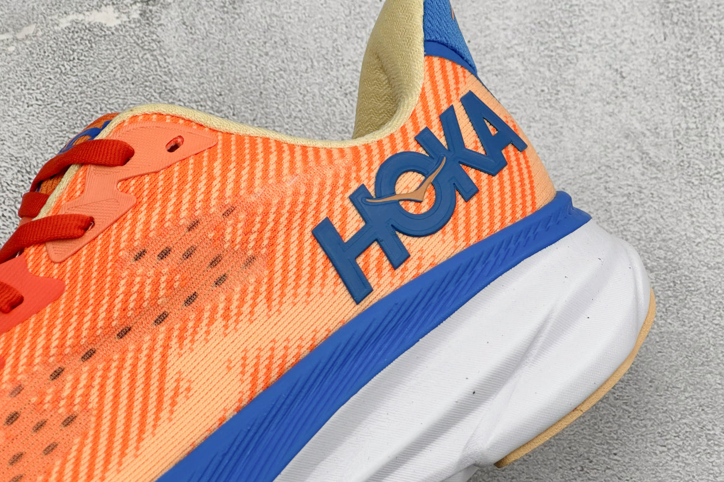 HOKA Clifton 9 Orange & Blue Gradient Daily Running Trainers