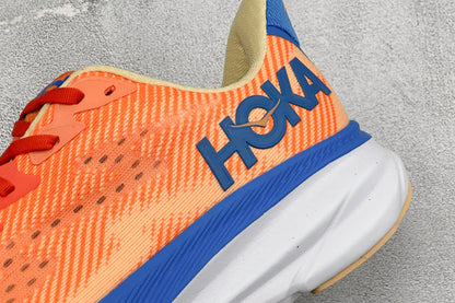 HOKA Clifton 9 Orange & Blue Gradient Daily Running Trainers