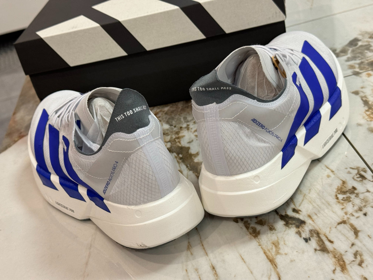 adidas Adizero Adios Pro 4 Running Shoes - Lucid Blue / Dash Grey / Onix