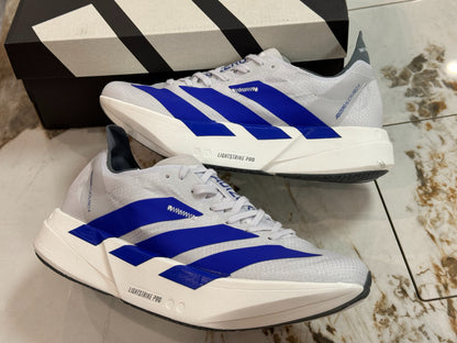 adidas Adizero Adios Pro 4 Running Shoes - Lucid Blue / Dash Grey / Onix