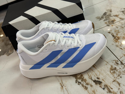 adidas Adizero Evo SL Running Shoes - Cloud White / Blue Fusion