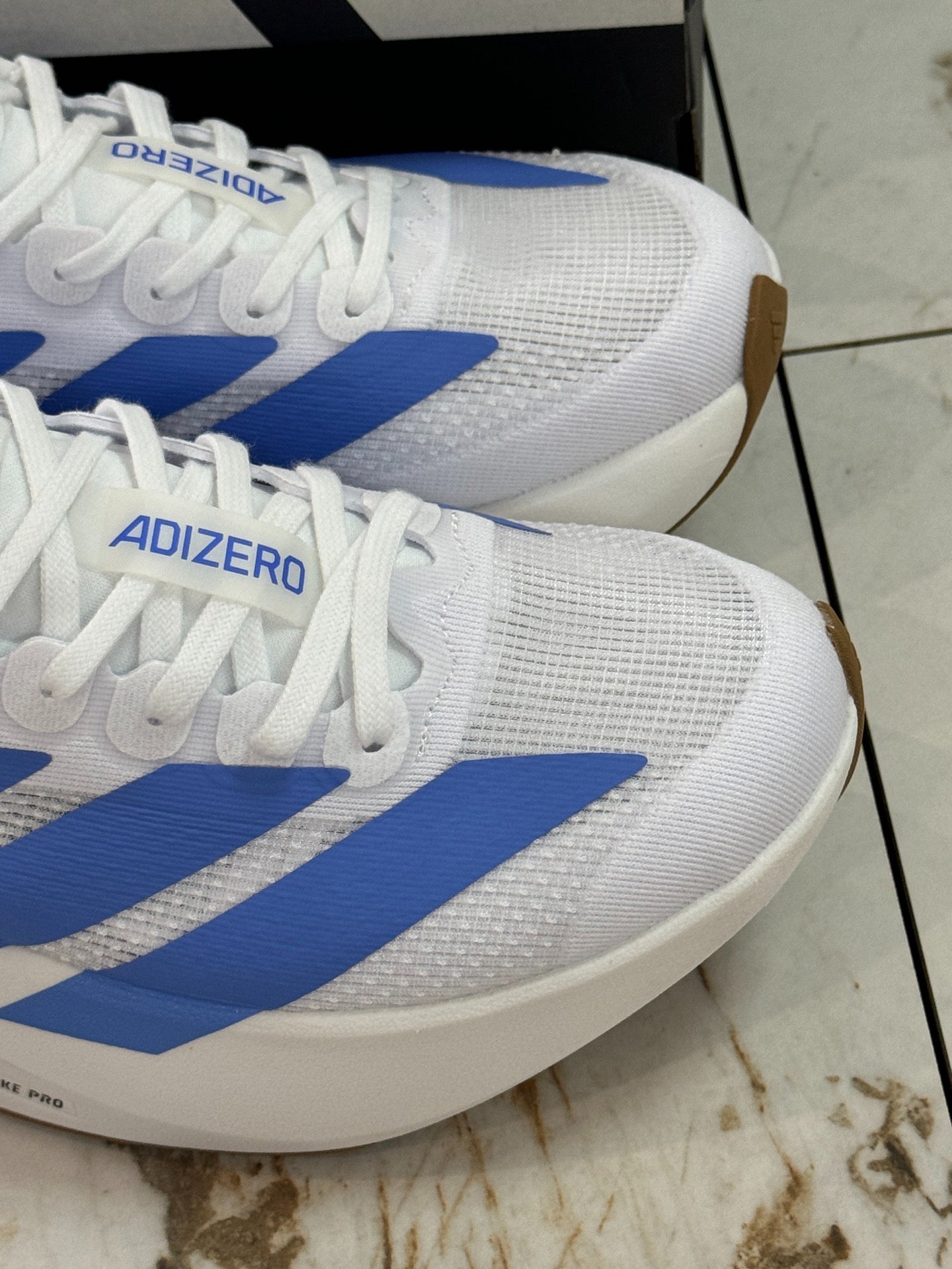 adidas Adizero Evo SL Running Shoes - Cloud White / Blue Fusion