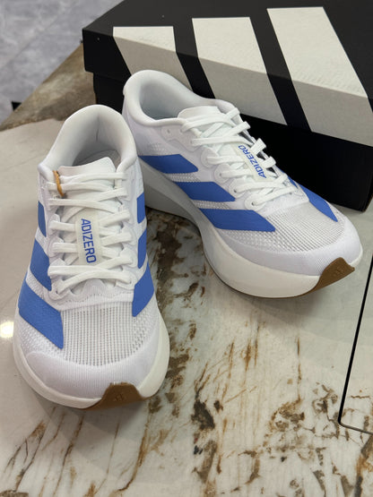 adidas Adizero Evo SL Running Shoes - Cloud White / Blue Fusion
