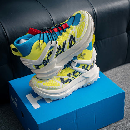HOKA Mafate Speed 2 / Mafate X Hike "Hoka Hike" Yellow/Blue Mid-Top Trail Sneakers