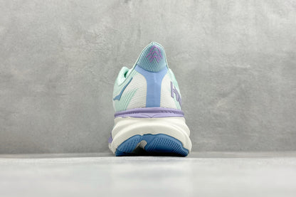 HOKA Clifton 9 Mint & Lavender Gradient Daily Running Trainers